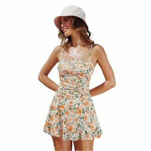 Cupshe Square Neck Ruched Spaghetti Strap One-Piece Swim Dress - XS - NWT